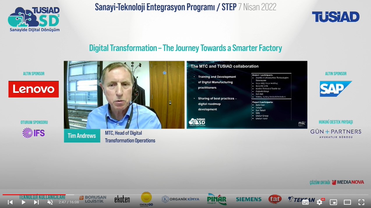 TÜSİAD SD² - STEP 2022/5.Dönem - Digital Transformation - The Journey Towards a Smarter Factory